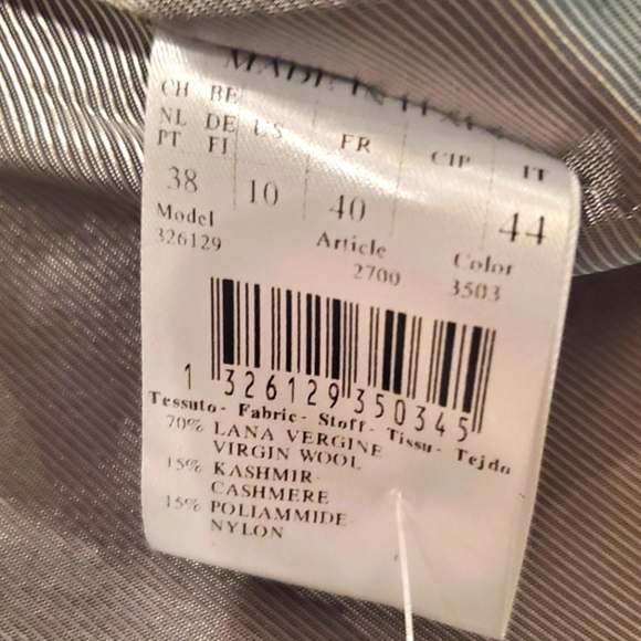 NWT TERESA TARDIA - SIZE 10- COAT- WOOL/CASHMERE- MADE IN ITALY - Picture 4 of 9